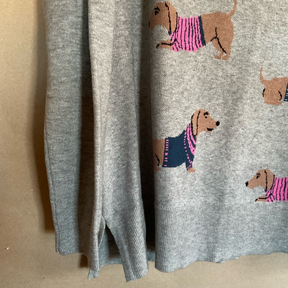 Astrologie Gray Sweater with Dachshund Design.  Size XL NWT - Picture 2 of 10